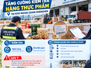 KIỂM TRA ĐẶC BIỆT ĐỐI VỚI HÀNG THỰC PHẨM TẠI MỘT SỐ KHO NGOẠI QUAN THÂM QUYẾN