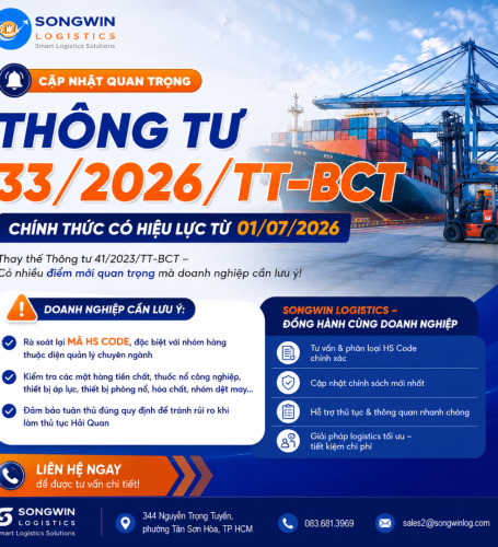 Update on Circular No. 33/2026/TT-BCT: New Considerations for Product Classification & Logistics Solutions from Songwin Logistics